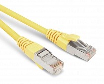 Патч-корд PC-LPM-STP-RJ45-RJ45-C5e-1M-LSZH-YL экранированный,  (100% Fluke Component Tested),  1 м, желтый Hyperline