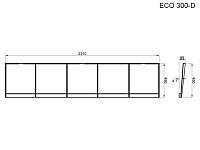 Комплект 001PSGRC-ECOD для организации навеса (водостока) на полноростовые двухпроходные ы серии ECO LINE DOUBLE CAME